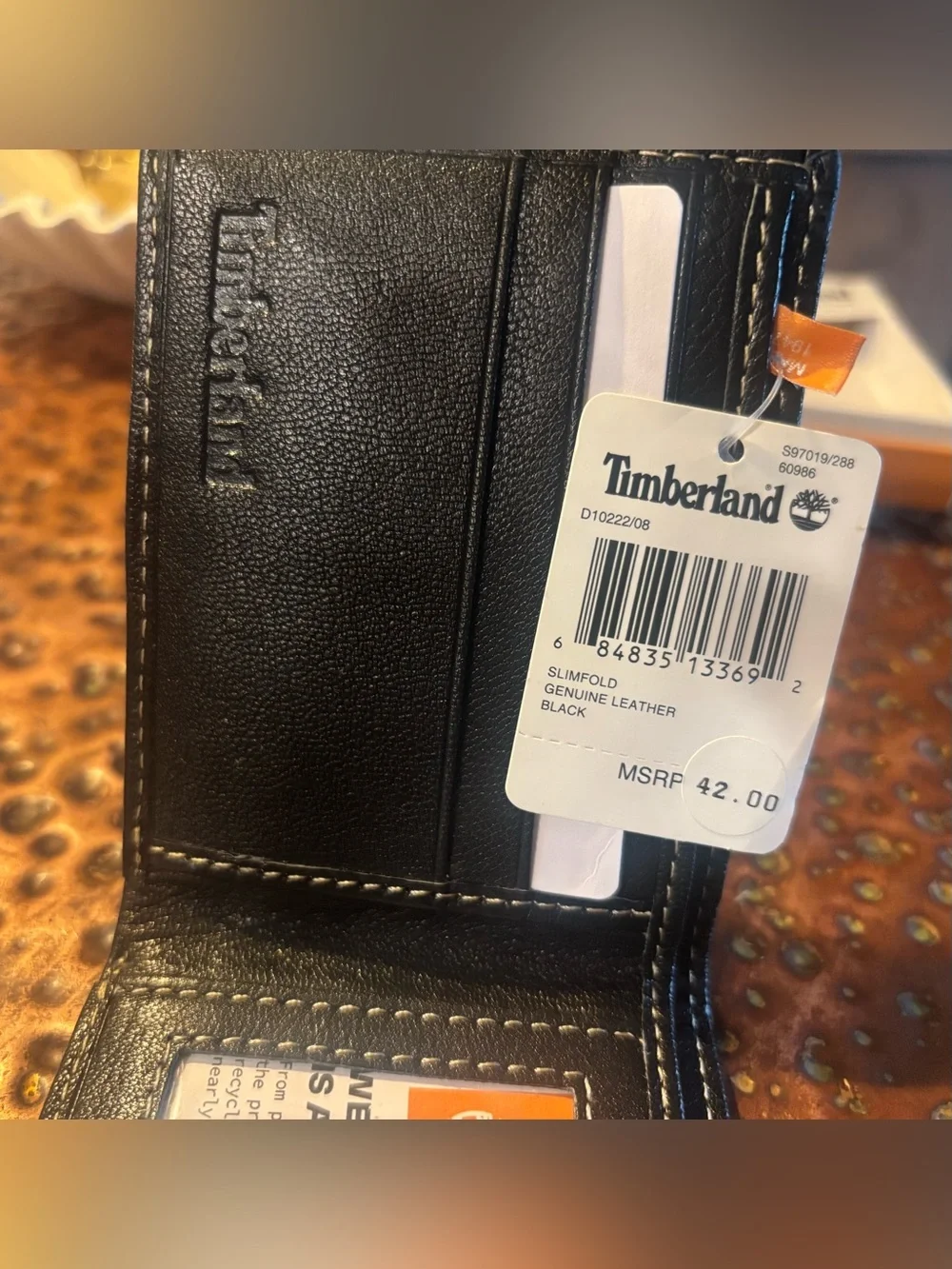 Timberland Leather Slimfold Wallet in Black